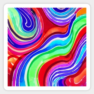 Watercolor Swirl Pattern Sticker